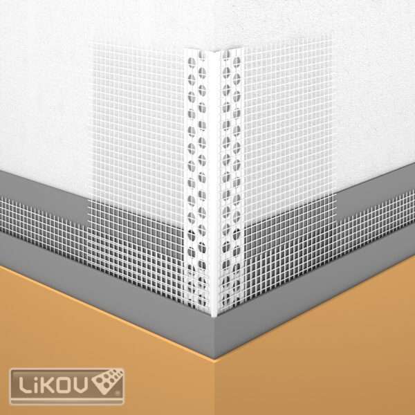LIKOV LK-LPD PVC lišta rohová s delenou tkaninou, 2.5m