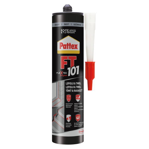 PATTEX FT 101 lepiaci tmel, sivá, 280 ml