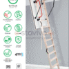 Podkrovné schody OMAN EI45 POLAR 120X60 H280 FSC ohňovzdorné TSS30298